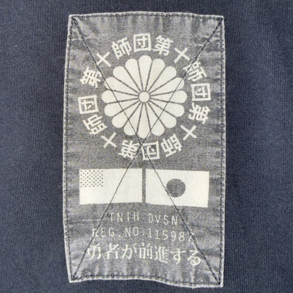 10.Deep Shirt Mens XL Blue Tenth Division Long Sleeve Graphic Tee Japan Patch - Picture 2 of 10